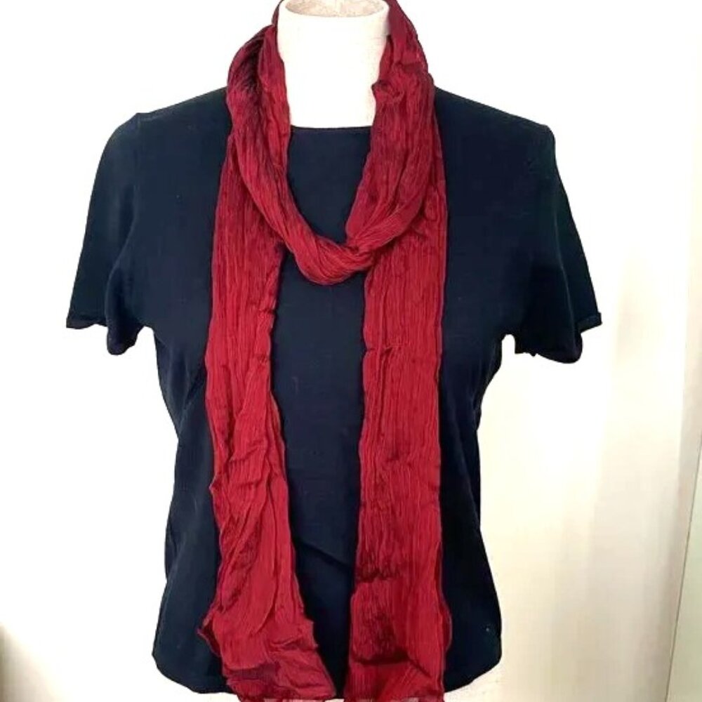 Red Sheer Decorative Scarf